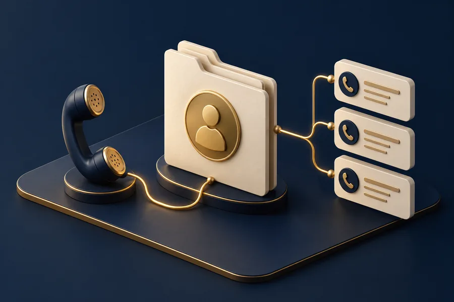 پرونده مشتری، تماسها و سوابق در کنار هم